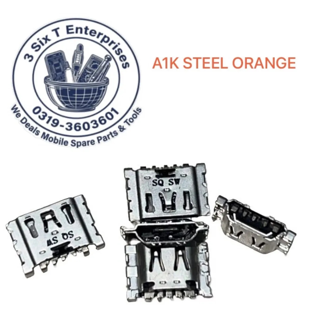 A1K Silver Metal Jack Orange