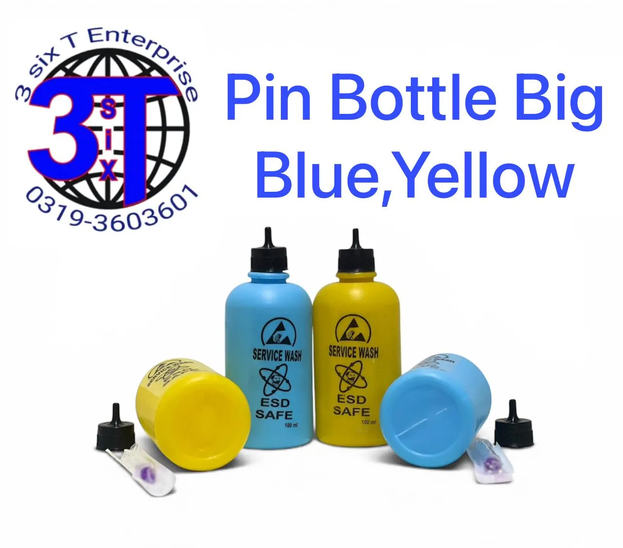 Pin Bottel Big Yellow Blue