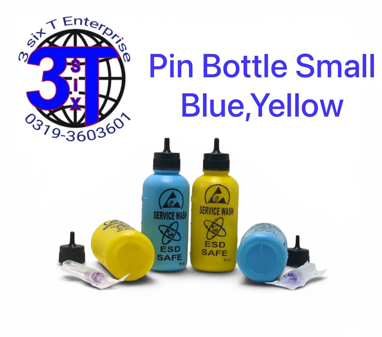 Pin Bottel Small Yellow Blue