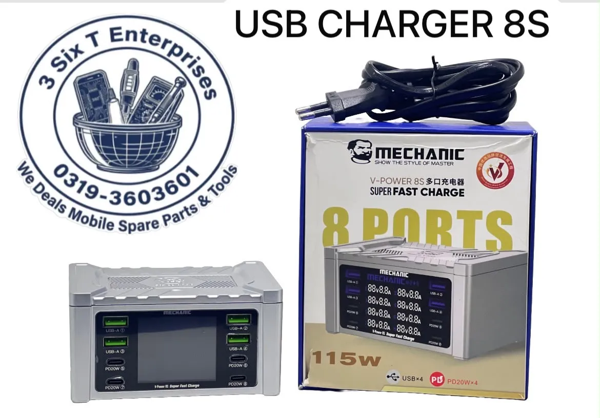 Usb Charger 8in1 Mechanic 8S